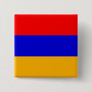 Badge Carré 5 Cm Bouton avec drapeau d'Arménie