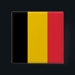 Badge Carré 5 Cm Bouton avec Drapeau de Belgique<br><div class="desc">Bouton avec drapeau de Belgique.</div>