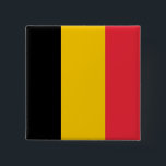 Badge Carré 5 Cm Bouton avec Drapeau de Belgique<br><div class="desc">Bouton avec drapeau de Belgique.</div>