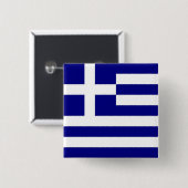 Badge Carré 5 Cm Bouton avec drapeau de la Grèce (Devant & derrière)