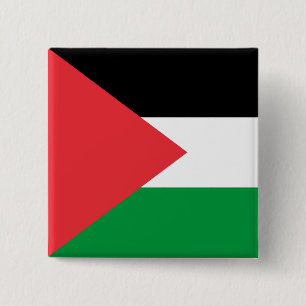 Badge Carré 5 Cm Bouton avec drapeau de la Palestine