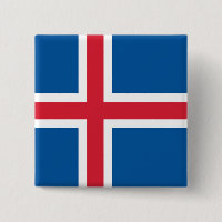 Bouton avec drapeau d'Islande