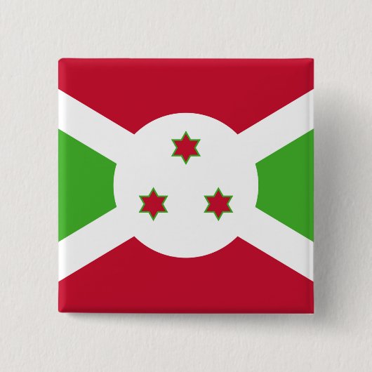 Badge Carré 5 Cm Bouton avec drapeau du Burundi (Devant)