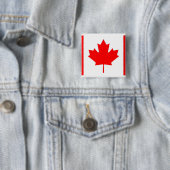 Badge Carré 5 Cm Bouton avec drapeau du Canada (En situation)