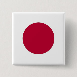 Badge Carré 5 Cm Bouton avec drapeau du Japon