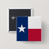 Badge Carré 5 Cm Bouton avec Drapeau du Texas (Devant & derrière)