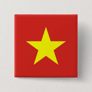 Badge Carré 5 Cm Bouton avec drapeau du Vietnam