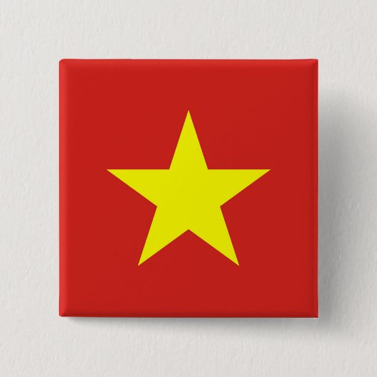 Badge Carré 5 Cm Bouton avec drapeau du Vietnam (Devant)