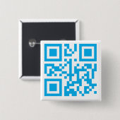 Badge Carré 5 Cm Bouton avec le code fait sur commande de QR (Devant & derrière)