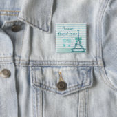 Badge Carré 5 Cm Bouton Baby shower Bientôt Grand-mère (En situation)