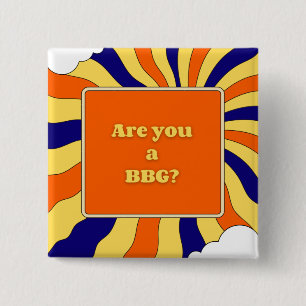 Badge Carré 5 Cm Bouton BBG