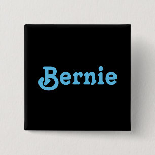 Badge Carré 5 Cm Bouton Bernie