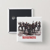 Badge Carré 5 Cm Bouton Berserkers (Devant & derrière)