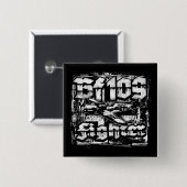 Badge Carré 5 Cm Bouton Bf 109 (Devant & derrière)