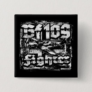 Badge Carré 5 Cm Bouton Bf 109