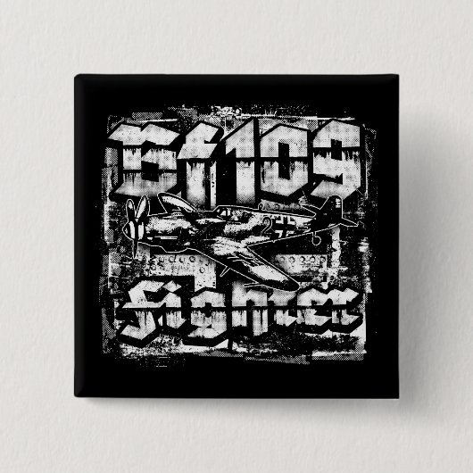 Badge Carré 5 Cm Bouton Bf 109 (Devant)