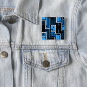 Badge Carré 5 Cm Bouton Blues (En situation)