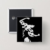 Badge Carré 5 Cm Bouton Bodybuilding (Devant & derrière)