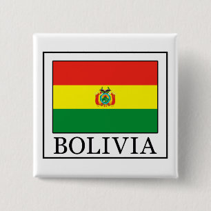 Badge Carré 5 Cm Bouton Bolivie