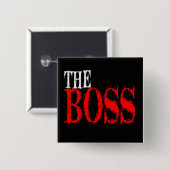 Badge Carré 5 Cm Bouton Boss (Devant & derrière)