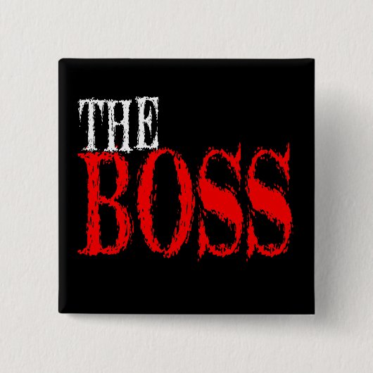 Badge Carré 5 Cm Bouton Boss (Devant)