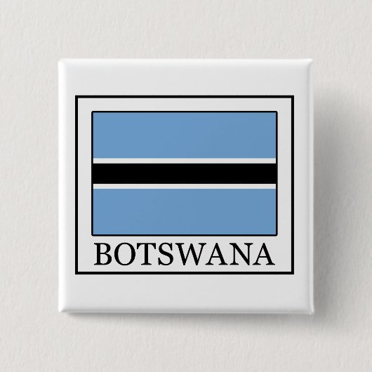 Badge Carré 5 Cm Bouton Botswana (Devant)