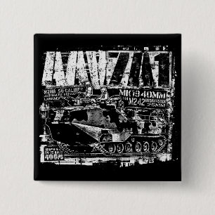 Badge Carré 5 Cm Bouton Bouton AAV-7A1