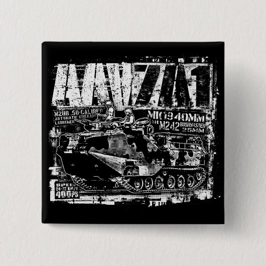 Badge Carré 5 Cm Bouton Bouton AAV-7A1 (Devant)