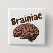 Badge Carré 5 Cm Bouton Brainiac (Devant)