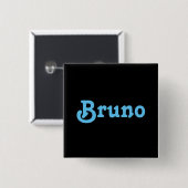 Badge Carré 5 Cm Bouton Bruno (Devant & derrière)