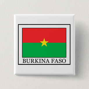 Badge Carré 5 Cm Bouton Burkina Faso