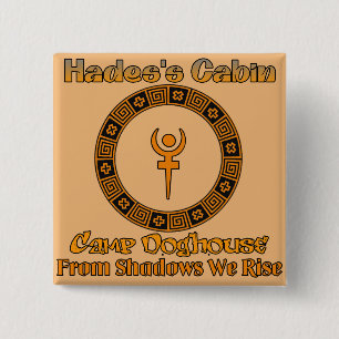 Badge Carré 5 Cm Bouton Cabine de Hades