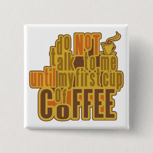 Badge Carré 5 Cm Bouton CAFÉ PREMIER