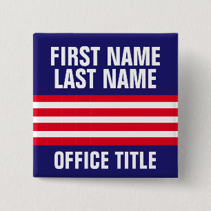 Badge Carré 5 Cm Bouton Campagne personnalisée Modèle personnalis