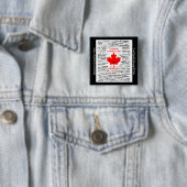 Badge Carré 5 Cm Bouton Canada150 (En situation)