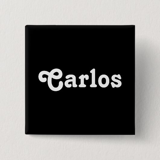 Badge Carré 5 Cm Bouton Carlos (Devant)