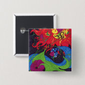 Badge Carré 5 Cm Bouton carré (Devant & derrière)