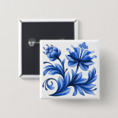 Badge Carré 5 Cm Bouton carré (Devant & derrière)