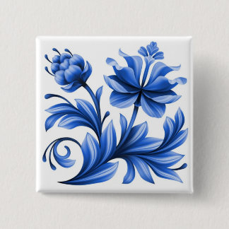 Badge Carré 5 Cm Bouton carré