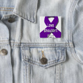 Badge Carré 5 Cm Bouton carré (En situation)