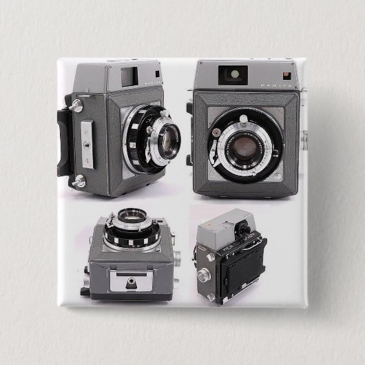 Badge Carré 5 Cm Bouton carré (Devant)