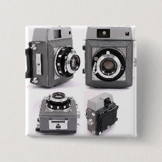 Badge Carré 5 Cm Bouton carré