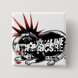 Badge Carré 5 Cm Bouton carré