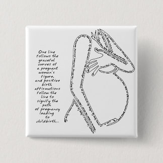 Badge Carré 5 Cm Bouton carré