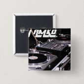 Badge Carré 5 Cm Bouton carré (Devant & derrière)