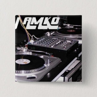 Badge Carré 5 Cm Bouton carré