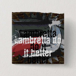 Badge Carré 5 Cm Bouton carré