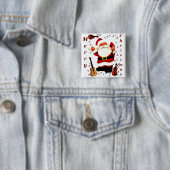 Badge Carré 5 Cm Bouton carré (En situation)