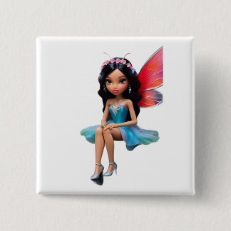 Badge Carré 5 Cm Bouton carré