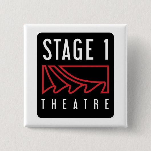 Badge Carré 5 Cm  Bouton Carré (Devant)